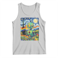 Funny Rainbow Starry Night Robot Pride Tank Top LGBTQ Geeky Gift
