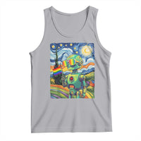 Funny Rainbow Starry Night Robot Pride Tank Top LGBTQ Geeky Gift