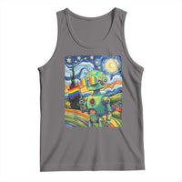 Funny Rainbow Starry Night Robot Pride Tank Top LGBTQ Geeky Gift