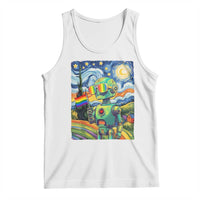 Funny Rainbow Starry Night Robot Pride Tank Top LGBTQ Geeky Gift