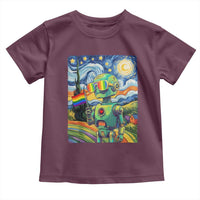 Funny Rainbow Starry Night Robot Pride Toddler T Shirt LGBTQ Geeky Gift