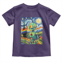 Funny Rainbow Starry Night Robot Pride Toddler T Shirt LGBTQ Geeky Gift