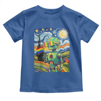 Funny Rainbow Starry Night Robot Pride Toddler T Shirt LGBTQ Geeky Gift