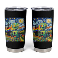 Funny Rainbow Starry Night Robot Pride Tumbler Cup LGBTQ Geeky Gift