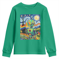 Funny Rainbow Starry Night Robot Pride Youth Sweatshirt LGBTQ Geeky Gift