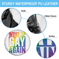 Funny LGBTQ Pride Month Spare Tire Cover Woke Up Gay Again