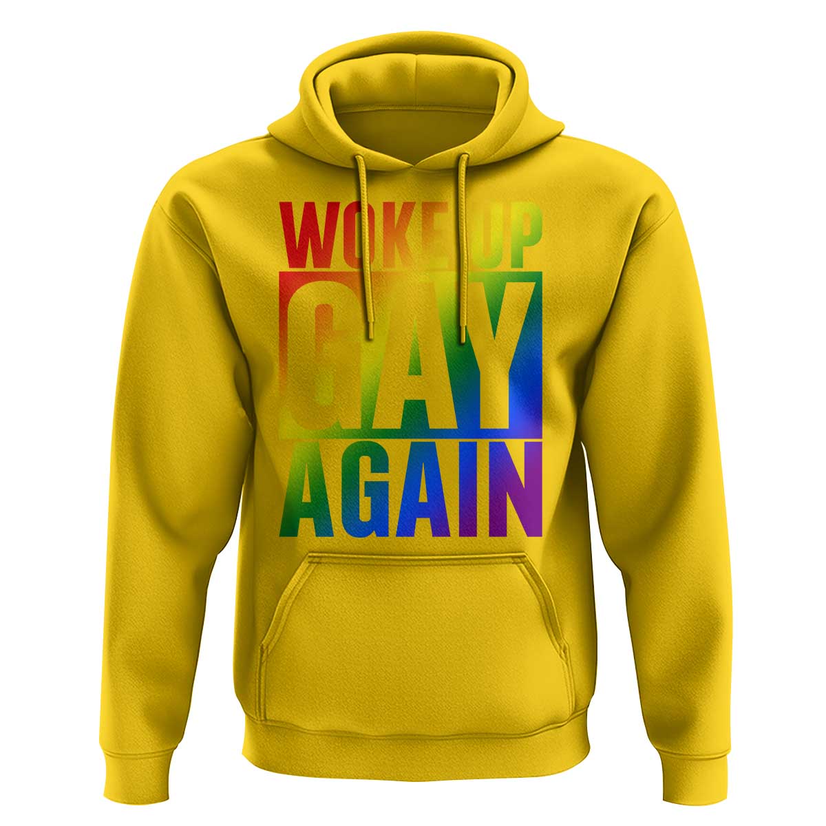 Funny LGBTQ Pride Month Hoodie Woke Up Gay Again
