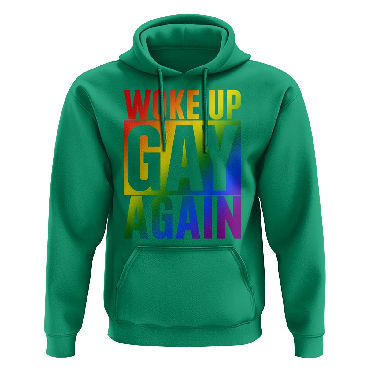 Funny LGBTQ Pride Month Hoodie Woke Up Gay Again