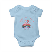 Funny Flamingos Woke Up Gay Again Baby Onesie Gift For Queer Bird Lovers