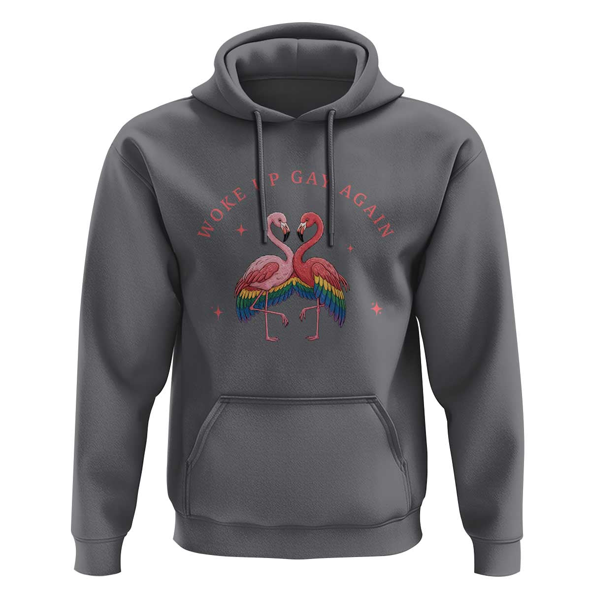Funny Flamingos Woke Up Gay Again Hoodie Gift For Queer Bird Lovers