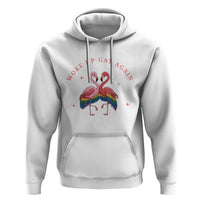 Funny Flamingos Woke Up Gay Again Hoodie Gift For Queer Bird Lovers