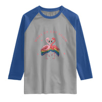 Funny Flamingos Woke Up Gay Again Raglan Shirt Gift For Queer Bird Lovers