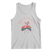 Funny Flamingos Woke Up Gay Again Tank Top Gift For Queer Bird Lovers
