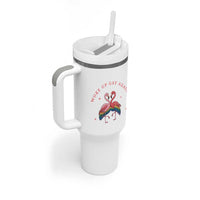 Funny Flamingos Woke Up Gay Again Tumbler With Handle Gift For Queer Bird Lovers