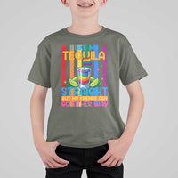 I Like My Tequila Straight But My Friends Go Either Way T Shirt For Kid Funny LGBTQ Drinking