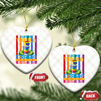 I Like My Tequila Straight But My Friends Go Either Way Ceramic Ornament Funny LGBTQ Drinking