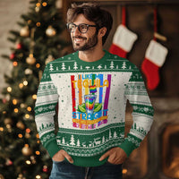 I Like My Tequila Straight But My Friends Go Either Way Ugly Christmas Sweater Funny LGBTQ Drinking