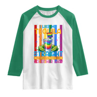 I Like My Tequila Straight But My Friends Go Either Way Raglan Shirt Funny LGBTQ Drinking