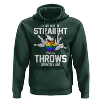 Funny LGBTQ Bowling Hoodie I May Not Be Straight But My Throws Are