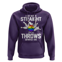 Funny LGBTQ Bowling Hoodie I May Not Be Straight But My Throws Are