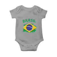 Vintage Brasil Flag Baby Onesie Brazilian Heritage Pride