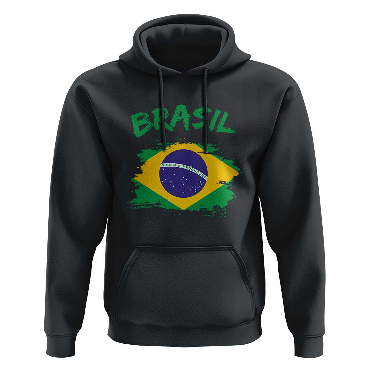 Vintage Brasil Flag Hoodie Brazilian Heritage Pride