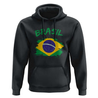 Vintage Brasil Flag Hoodie Brazilian Heritage Pride