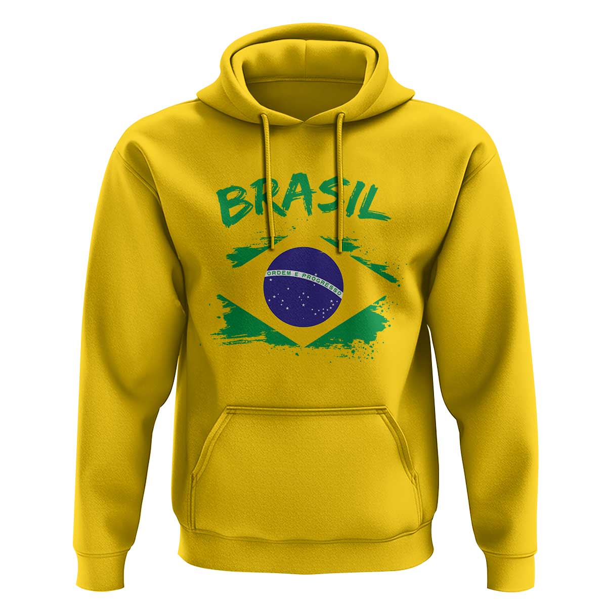 Vintage Brasil Flag Hoodie Brazilian Heritage Pride