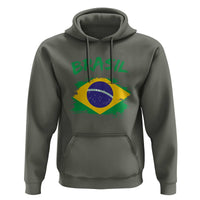 Vintage Brasil Flag Hoodie Brazilian Heritage Pride