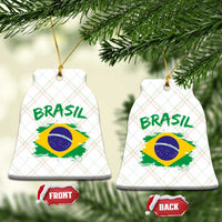 Vintage Brasil Flag Ceramic Ornament Brazilian Heritage Pride