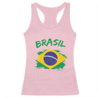 Vintage Brasil Flag Racerback Tank Top Brazilian Heritage Pride