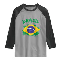 Vintage Brasil Flag Raglan Shirt Brazilian Heritage Pride