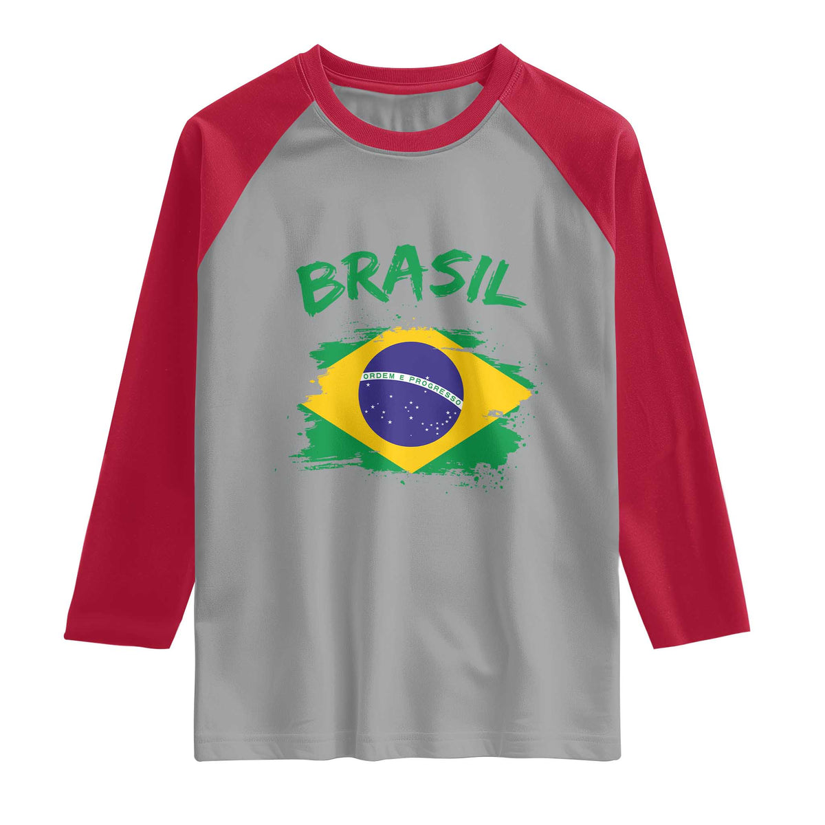 Vintage Brasil Flag Raglan Shirt Brazilian Heritage Pride