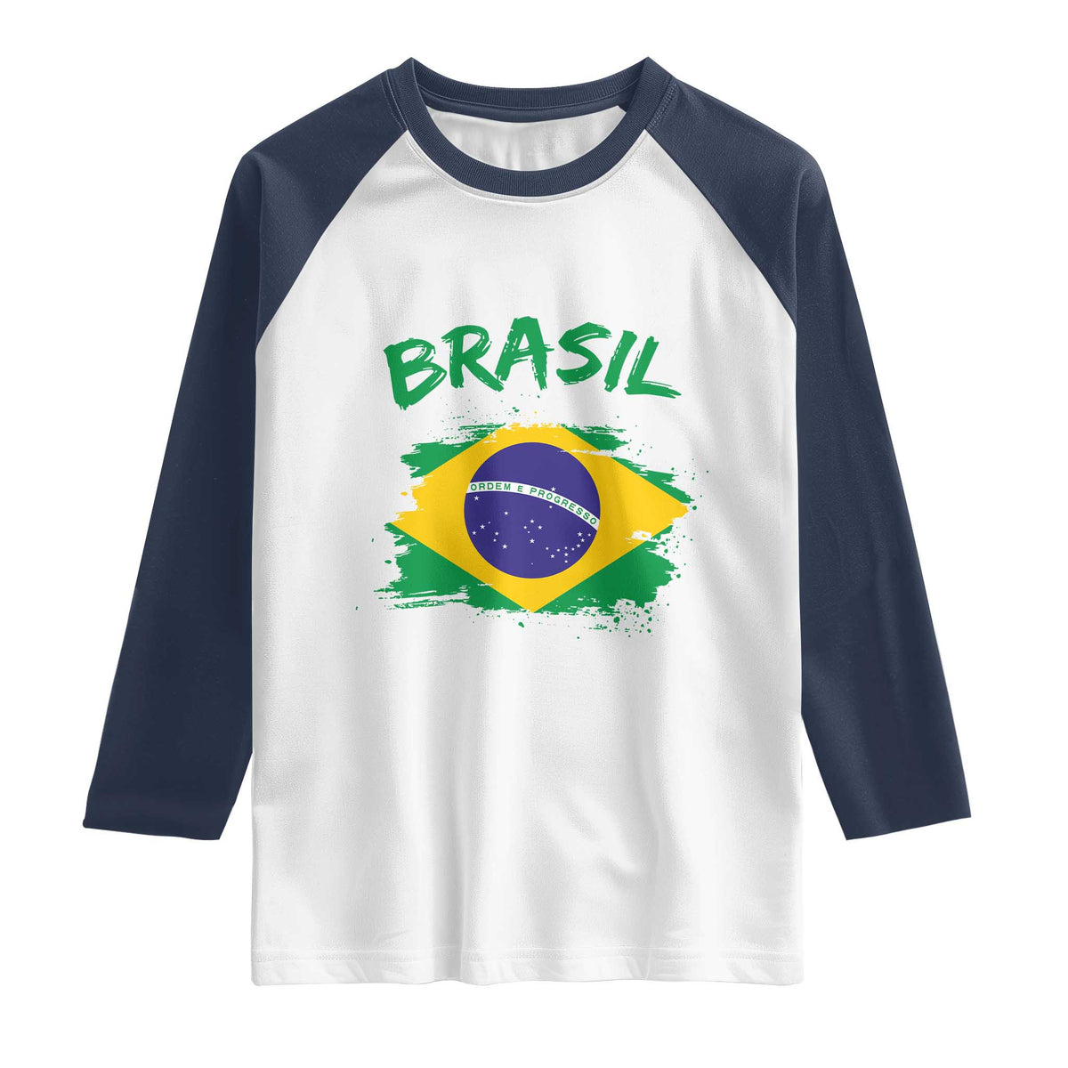 Vintage Brasil Flag Raglan Shirt Brazilian Heritage Pride