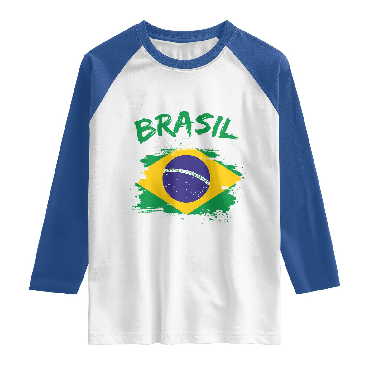 Vintage Brasil Flag Raglan Shirt Brazilian Heritage Pride