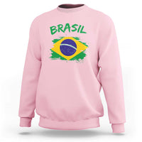 Vintage Brasil Flag Sweatshirt Brazilian Heritage Pride