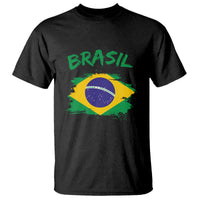 Vintage Brasil Flag T Shirt Brazilian Heritage Pride