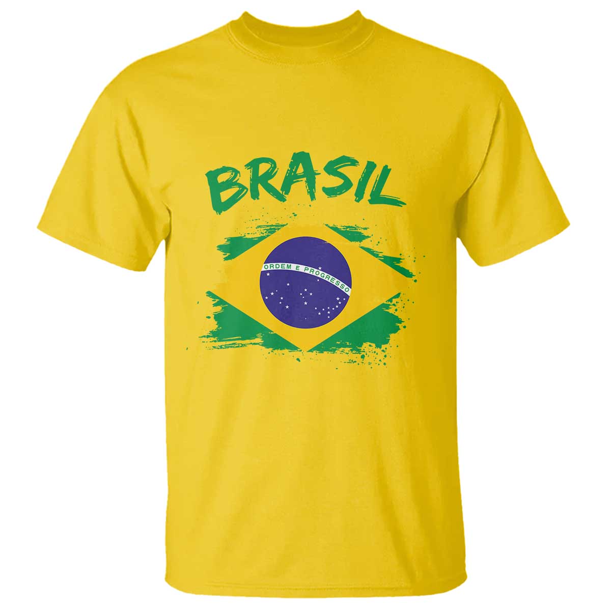 Vintage Brasil Flag T Shirt Brazilian Heritage Pride