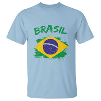 Vintage Brasil Flag T Shirt Brazilian Heritage Pride