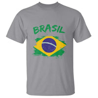 Vintage Brasil Flag T Shirt Brazilian Heritage Pride