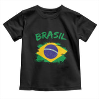 Vintage Brasil Flag Toddler T Shirt Brazilian Heritage Pride