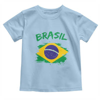 Vintage Brasil Flag Toddler T Shirt Brazilian Heritage Pride