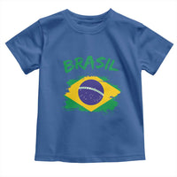Vintage Brasil Flag Toddler T Shirt Brazilian Heritage Pride