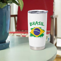 Vintage Brasil Flag Tumbler Cup Brazilian Heritage Pride
