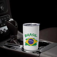 Vintage Brasil Flag Tumbler Cup Brazilian Heritage Pride