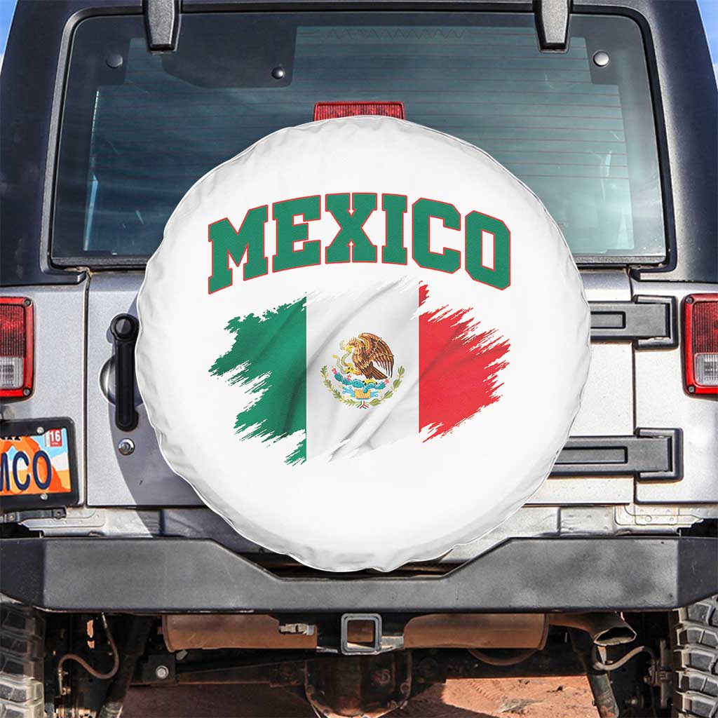 Retro Vintage Mexico Flag Spare Tire Cover Mexican Pride Gift