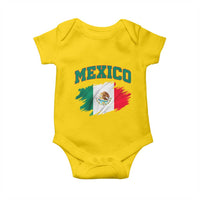 Retro Vintage Mexico Flag Baby Onesie Mexican Pride Gift