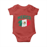 Retro Vintage Mexico Flag Baby Onesie Mexican Pride Gift