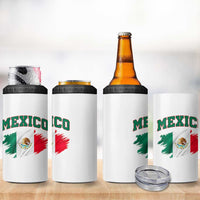 Retro Vintage Mexico Flag 4 in 1 Can Cooler Tumbler Mexican Pride Gift