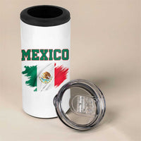 Retro Vintage Mexico Flag 4 in 1 Can Cooler Tumbler Mexican Pride Gift